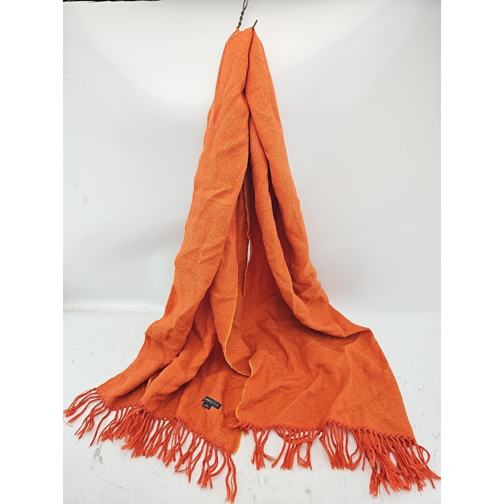 Alpaca 111 Orange Herringbone Scarf